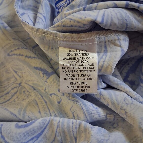 Jude Connally Women's Size Medium Blue White Paisley Bailey Mini Slip Dress - Picture 7 of 12